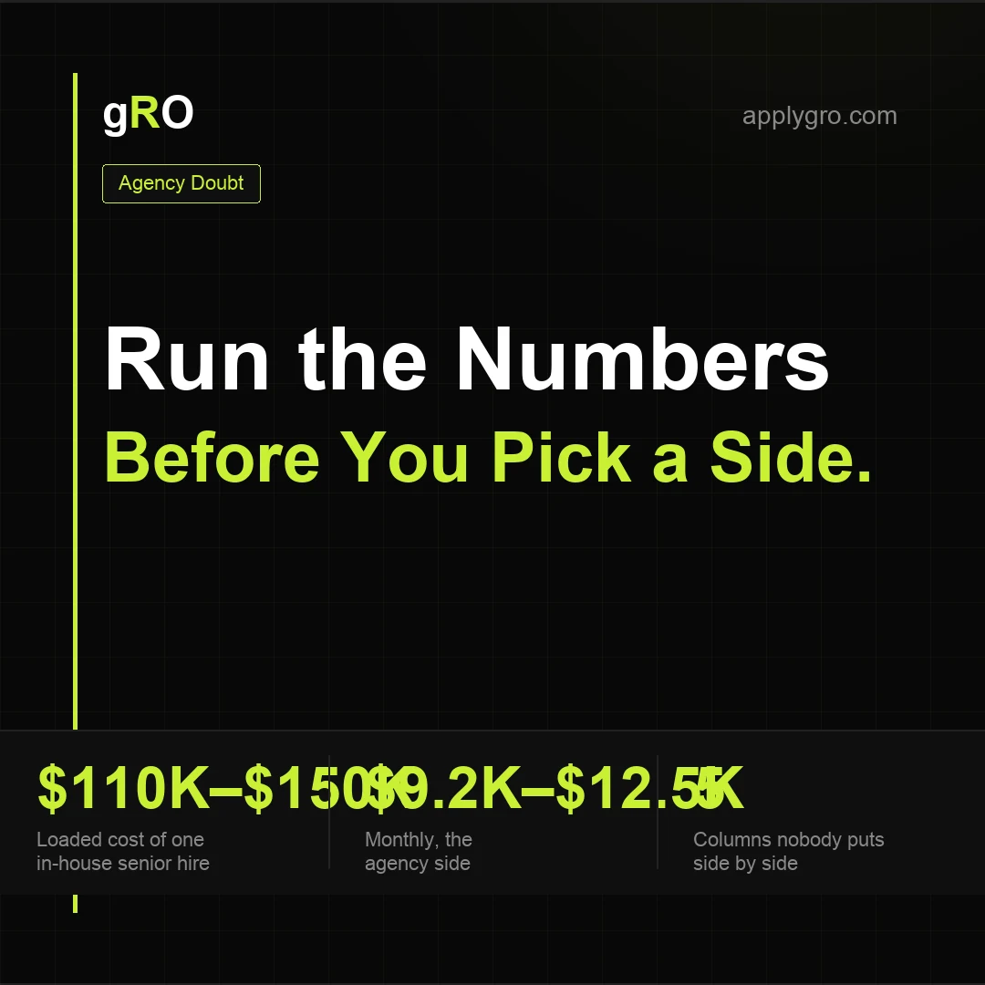 In-House vs. Agency: Run the Numbers Before You Pick a Side